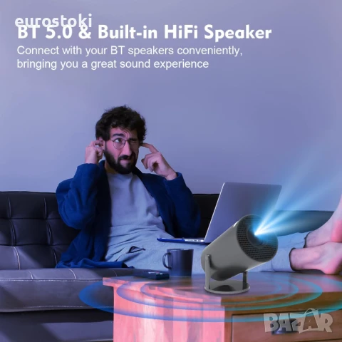 Magcubic 300B Преносим проектор 4K с WiFi 6 и BT 5.0 и вграден Android OS 11.0, снимка 3 - Плейъри, домашно кино, прожектори - 51109687