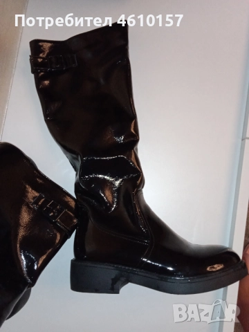 Чисто нови ботуши-лак, снимка 7 - Дамски ботуши - 52411128