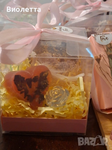 Подаръчни ръчно изработени сапуни – подаръчен комплект, снимка 3 - Декорация за дома - 53850037