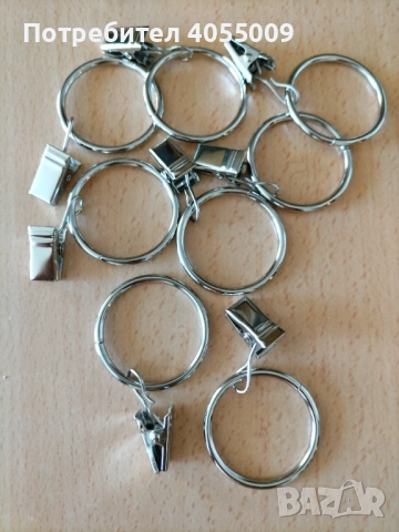 Халки за корниз 8 бр в пакет, снимка 2 - Пердета и завеси - 51703221