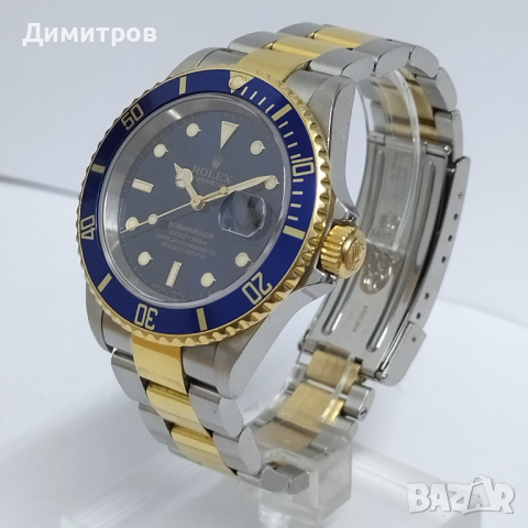 Rolex Oyster Submariner Date 16613 Blue, Gold&Steel, снимка 3 - Мъжки - 44824188