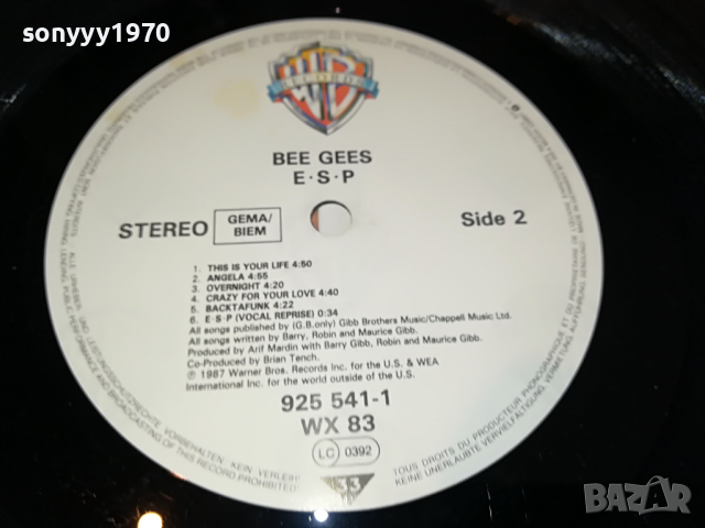 ПОРЪЧАНА-BEE GEES-ENGLAND 2403221129, снимка 17 - Грамофонни плочи - 36215986