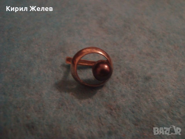 СТАРА ПЕРЛЕНА СРЕБЪРНА АРТ ДЕКО АНГЛИЙСКА ОБЕЦА ОКСИДИРАНО СРЕБРО 925 с НАТУРАЛНА ЧЕРНА ПЕРЛА 25720, снимка 9 - Обеци - 35817405