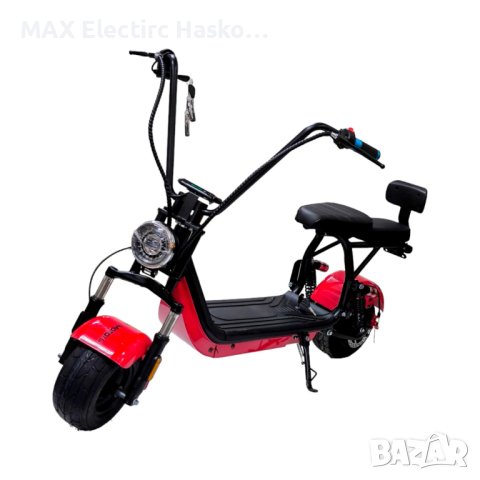 Детски електрически скутер Harley с двойна седалка 1200W - Red, снимка 7 - Мотоциклети и мототехника - 44633430