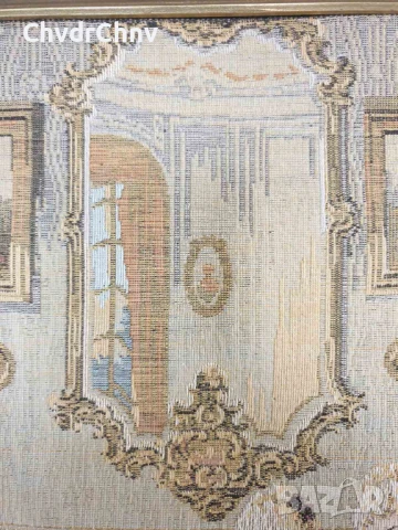 дървена рамка 148x51см/голям стар френски гоблен/барокова картина, снимка 13 - Гоблени - 50524010