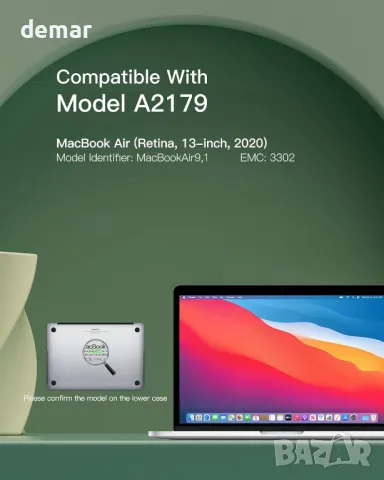 A2179 Батерия за MacBook Air 13-инчов A2179 2020 A1965, снимка 2 - Батерии за лаптопи - 49859683