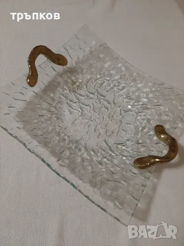 стъклена фруктиера ръчна изработка, снимка 8 - Декорация за дома - 50251844