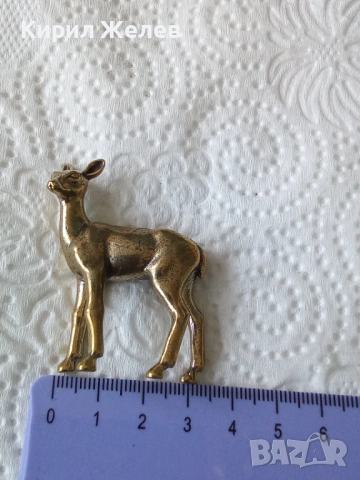 Малка бронзова фигурка на елен 54245, снимка 3 - Колекции - 53752425