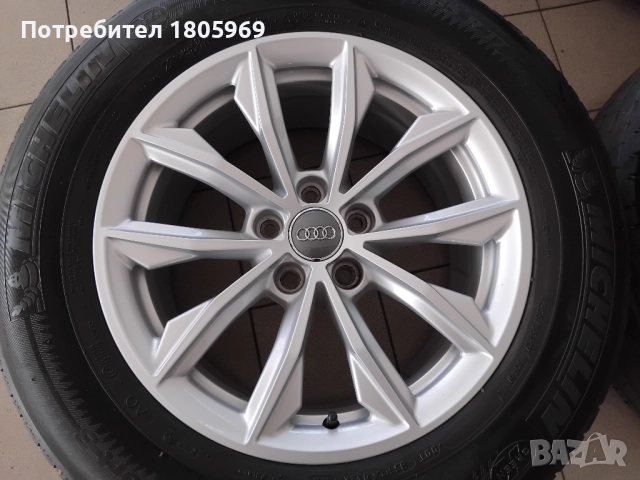 4бр. ал. джанти Audi (оригинални) 5x112 , 8x17 , ET39 , централен отвор 66,5мм, снимка 4 - Гуми и джанти - 51809980