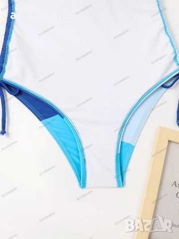 Дамски цял бански костюм с шнурове Colorblock, 4цвята , снимка 10 - Бански костюми - 41472280