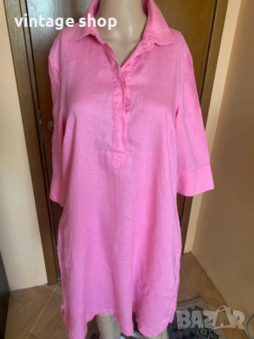 Ленена рокля в розово Christian Berg, размер М/L