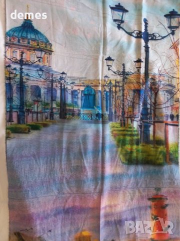 Фин двулицев шал с принт кашмир и вълна от Сант Петербург,Русия, снимка 4 - Шалове - 42209159