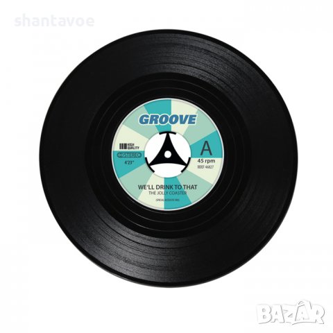Поставки за чаши  грамофонни плочи - 4 броя, снимка 3 - Аксесоари за кухня - 38001378