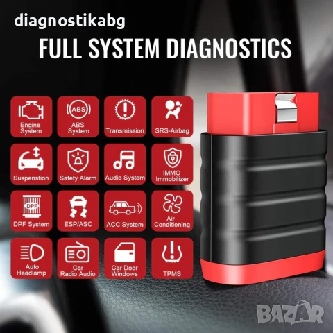 THINKCAR Thinkdiag mini с ДОЖИВОТНИ ъпдейти от Launch, Гаранция 24 месеца, DiagnostikaBG