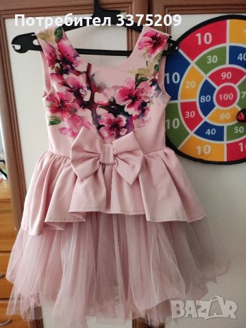 детска рокля розова-128, снимка 1 - Детски рокли и поли - 42106460