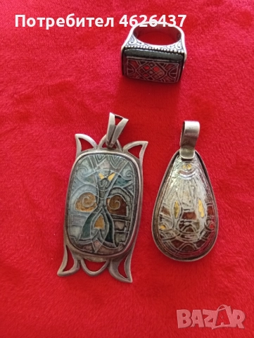 сребърни бижута , снимка 3 - Колиета, медальони, синджири - 52841386