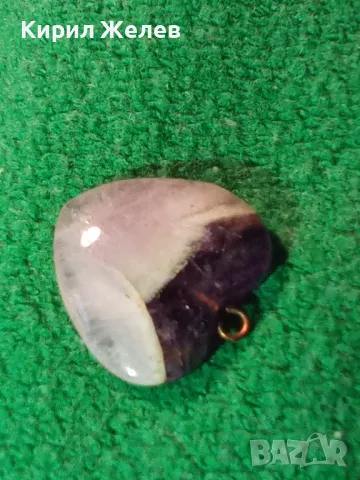 АМЕТИСТЕНО СЪРЧИЦЕ АРТ ДЕКО СКЪПОЦЕНЕН ПЕНДАНТ МЕДАЛЬОН КОЛИЕ ВИНТИДЖ БИЖУ 26670, снимка 9 - Колиета, медальони, синджири - 34806307