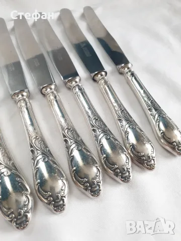 Комплект посребрени ножове, снимка 2 - Антикварни и старинни предмети - 49663581