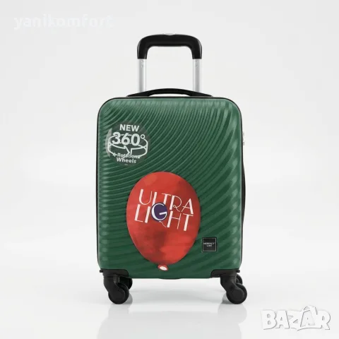 Куфар за ръчен багаж 40/30/20 см – ултра лек ABS със свалящи се колела, снимка 2 - Куфари - 56194820