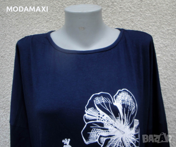 3XL/4XL Нова туника Azra с цвете , снимка 2 - Блузи с дълъг ръкав и пуловери - 36242138