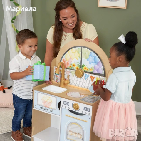 KidKraft Дървена кухня за игра със светлини и звуци, снимка 7 - Образователни игри - 53859750