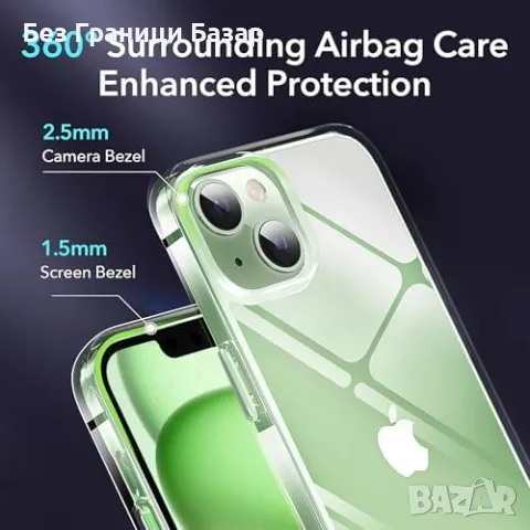 Нов Калъф кейс гръб за iPhone 15 6.1 инча, прозрачна защита против удари Айфон, снимка 3 - Калъфи, кейсове - 47389479