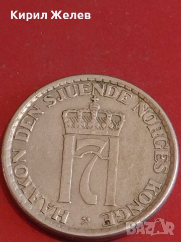Стара монета 1 крона 1956г. Норвегия рядка за КОЛЕКЦИОНЕРИ 32082, снимка 3 - Нумизматика и бонистика - 44351162