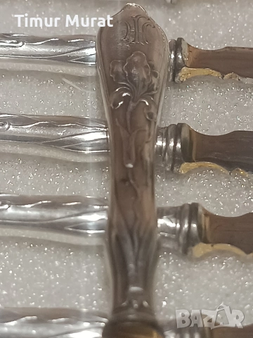 предлагам посребрени прибори 12бр. 100лв, снимка 3 - Прибори за хранене, готвене и сервиране - 52844282