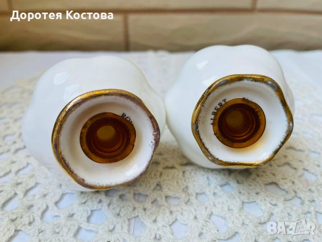 ROYAL ALBERT красиви солнички от костен порцелан от Англия, снимка 5 - Антикварни и старинни предмети - 53867990