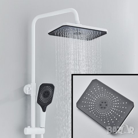 Интелигентен термостатен душ за баня с дисплей / бял / черен / сив, снимка 12 - Душове - 40913087