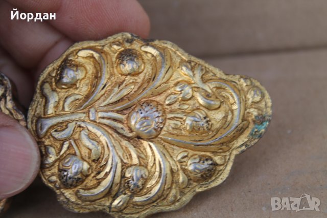 Сребърни пафти с живачна позлата, снимка 13 - Антикварни и старинни предмети - 44479918