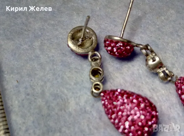 ЕЛЕГАНТНИ СКЪПОЦЕННИ СРЕБЪРНИ ОБЕЦИ РОДИРАНО СРЕБРО 925 с ЦВЕТНИ КАМЪНИ / ЦИРКОНИ 49282, снимка 7 - Обеци - 49876618