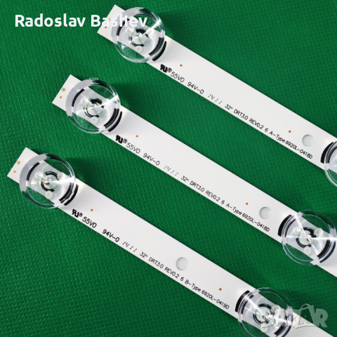 LED ПОДСВЕТКА LG Innotek DRT 3.0 32" Rev0.2 Комплект 3бр, снимка 3 - Части и Платки - 35639884