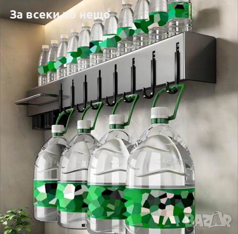 Метална стойка за стена за кухненски прибори, снимка 9 - Аксесоари за кухня - 53164153