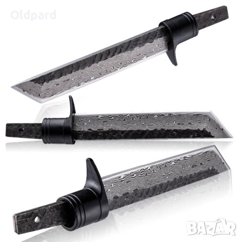 Висококачествено дамаско (Tanto) острие T10A за монтиране на нож + гарда, снимка 2 - Ножове - 41828207