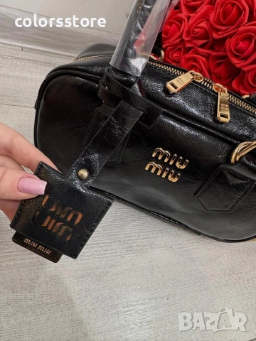 Черна чанта MiuMiu/IM54b, снимка 2 - Чанти - 53462494