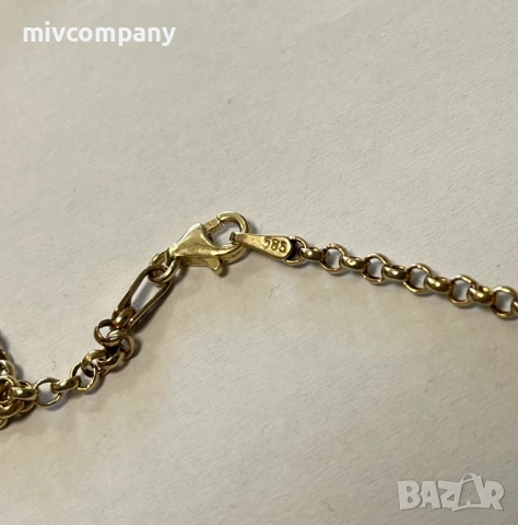 Златен синджир 3.84гр.55см., снимка 2 - Колиета, медальони, синджири - 53112315