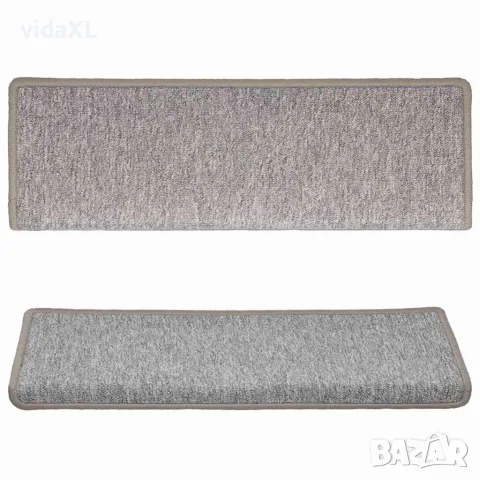 vidaXL Изтривалки за стълби 15 бр. 65x21x4 см светлосиви с правоъгълен кант, снимка 4 - Изтривалки - 56145992