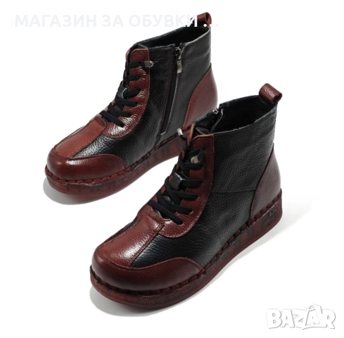 ДАМСКИ БОТ ОТ ЕСТЕСТВЕНА КОЖА - код: Е18063, снимка 5 - Дамски боти - 52142449