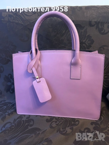 Нова от естествена кожа чанта среден размер