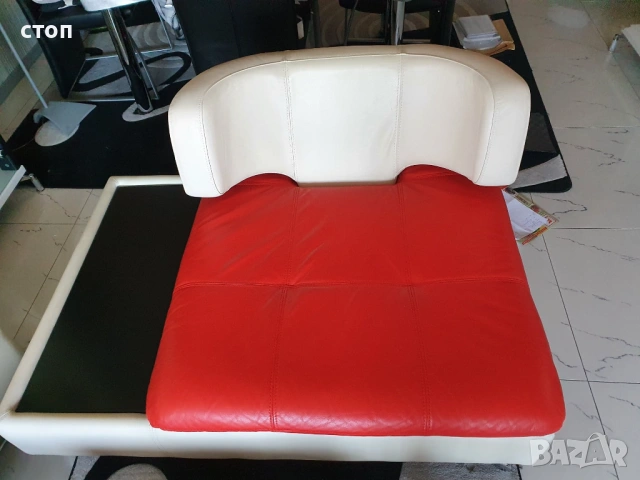 Комплект два дивана и едно кресло - естествена кожа, снимка 2 - Дивани и мека мебел - 53434358