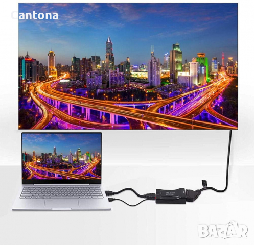 Аудио и видео конвертор, HDMI женско към SCART женско , PAL/NTSC, снимка 6 - Кабели и адаптери - 36228087