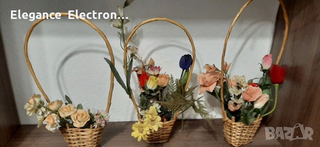 3бр.Кошнички за декорация или украса , снимка 4 - Изкуствени цветя - 35975193