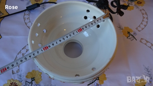 Комплект настолна лампа и полилей  с  декорация в стил Рустик, снимка 15 - Лампи за таван - 52301387