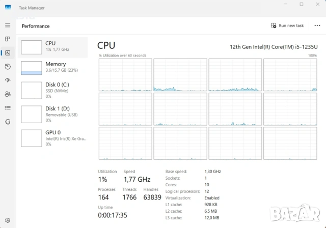 Продавам Lenovo V15 G3 IAP / i5-1235U / 16GB RAM / 512GB NVMe, снимка 10 - Лаптопи за дома - 53470719