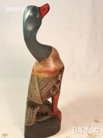 дървена статуетка патица дърворезба   7/2, снимка 5 - Статуетки - 49775368