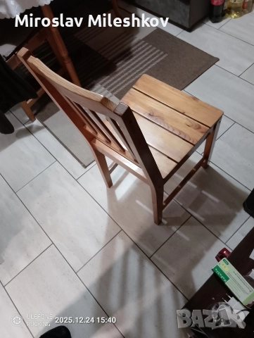 столове от масивно дърво 3бр, снимка 3 - Столове - 52925258