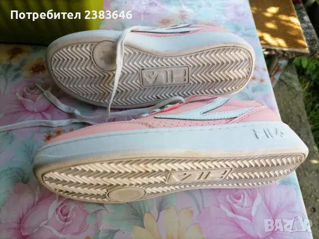 Дамски розови маратонки, FILA, 38 номер от естествена кожа, снимка 5 - Маратонки - 50043371