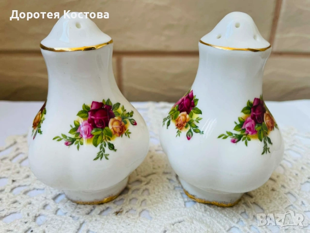 ROYAL ALBERT красиви солнички от костен порцелан от Англия, снимка 3 - Антикварни и старинни предмети - 53867990