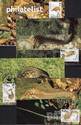 Гамбия 1993 4 броя Карти Максимум - WWF